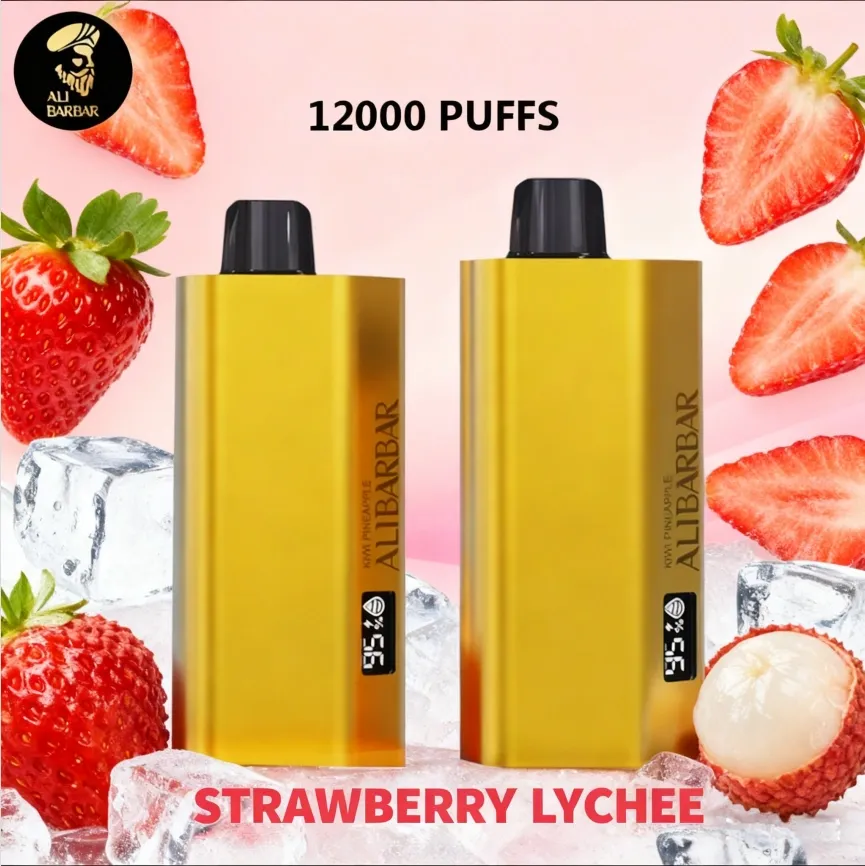 ALIBARBAR TEQ 12000 PUFFS - STRAWBERRY LYCHEE